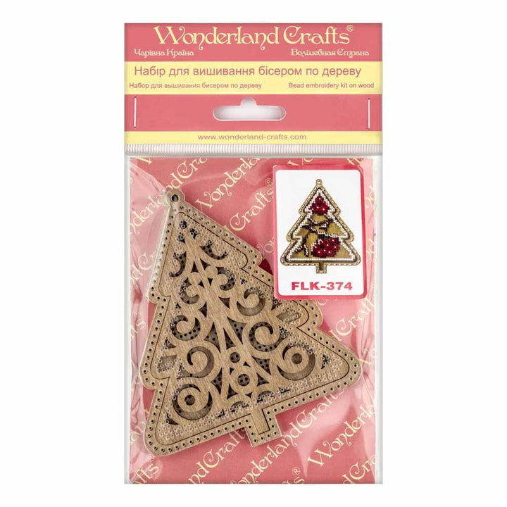 Bead embroidery kit on wood FLK-374