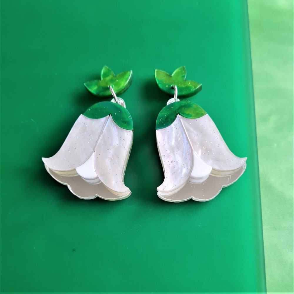 Bell Flower Dangles Earrings by Cherryloco Jewellery 2