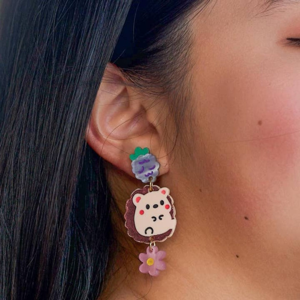 Bella the Hedgehog Earrings 3