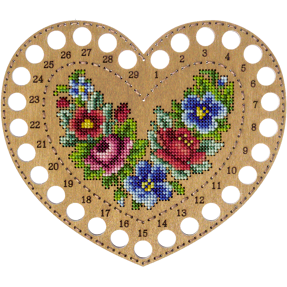 Blank for embroidery with thread on wood FLHW-017