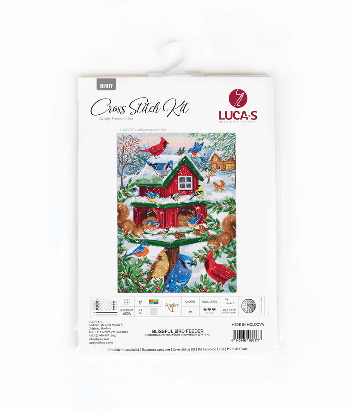 Blissful Bird Feeder B2417L Counted Cross-Stitch Kit
