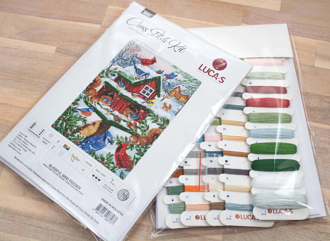 Blissful Bird Feeder B2417L Counted Cross-Stitch Kit