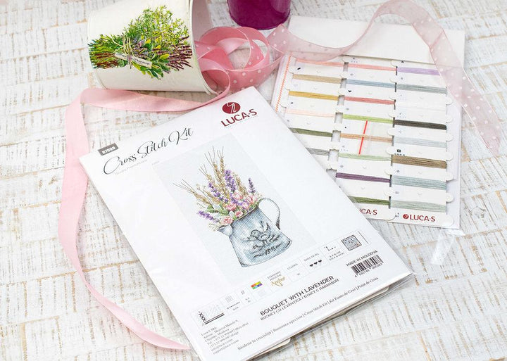 Bouquet with lavender B7008L Counted Cross-Stitch Kit