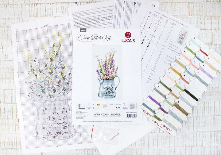 Bouquet with lavender B7008L Counted Cross-Stitch Kit