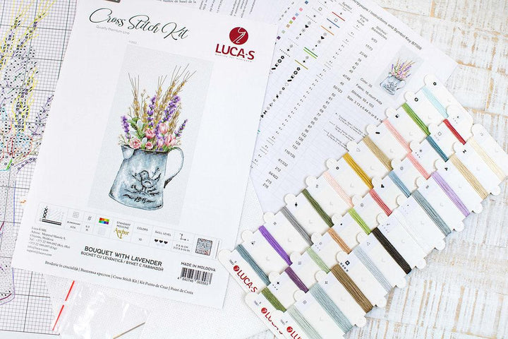 Bouquet with lavender B7008L Counted Cross-Stitch Kit