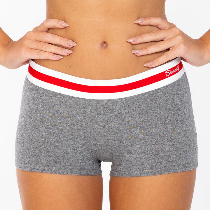 The Koala Camo | Dark Heather Grey Modal Boyshort Underwear with Waistband