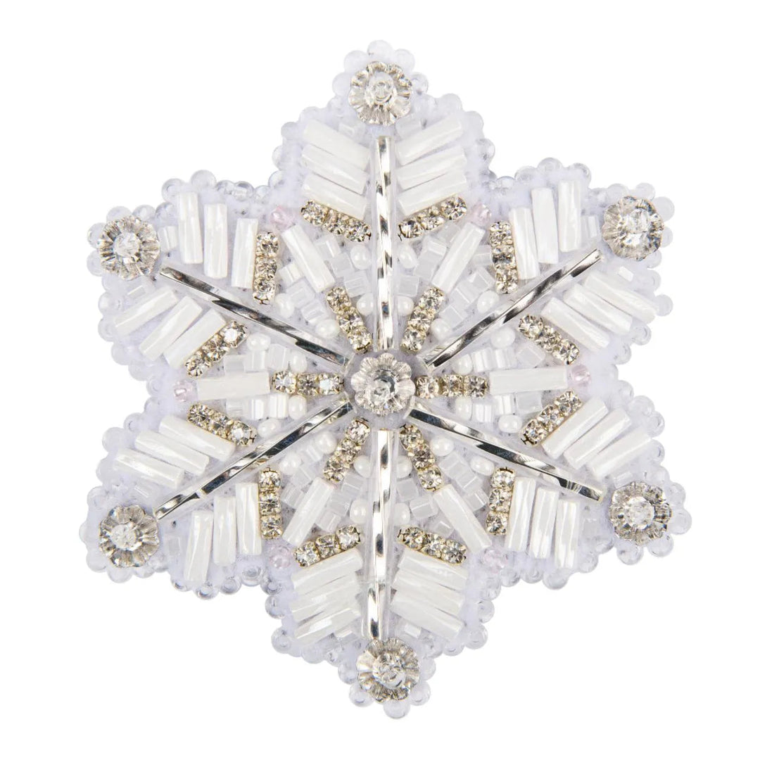 Beadwork kit for creating brooch Crystal Art "Snowflake" BP-352C