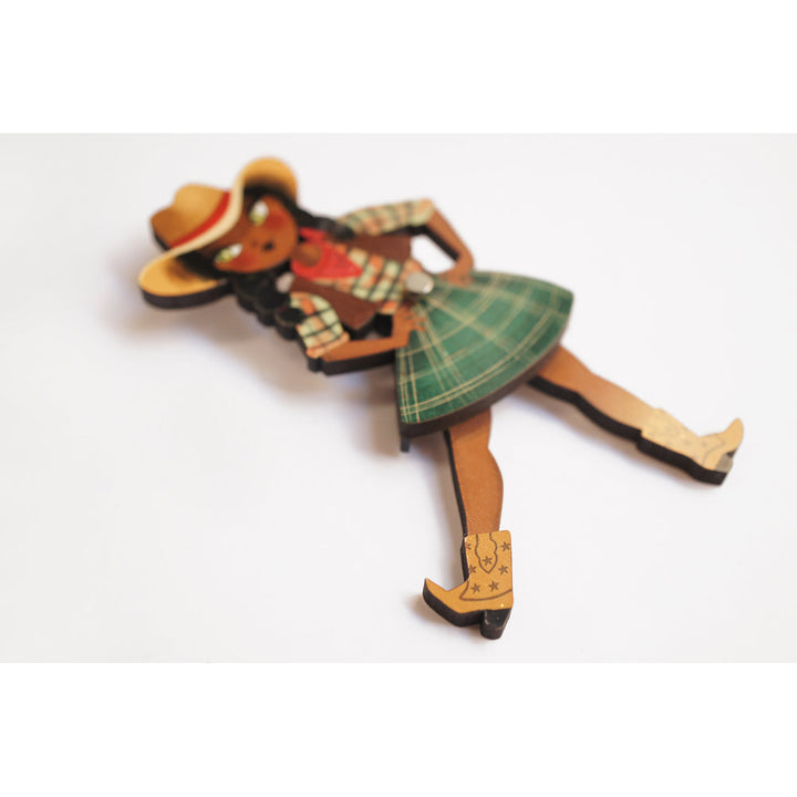 Country girl dancing Brooch by Laliblue 1
