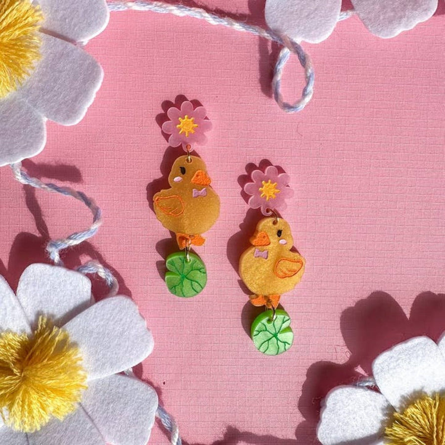 Buttercup Duck Earrings
