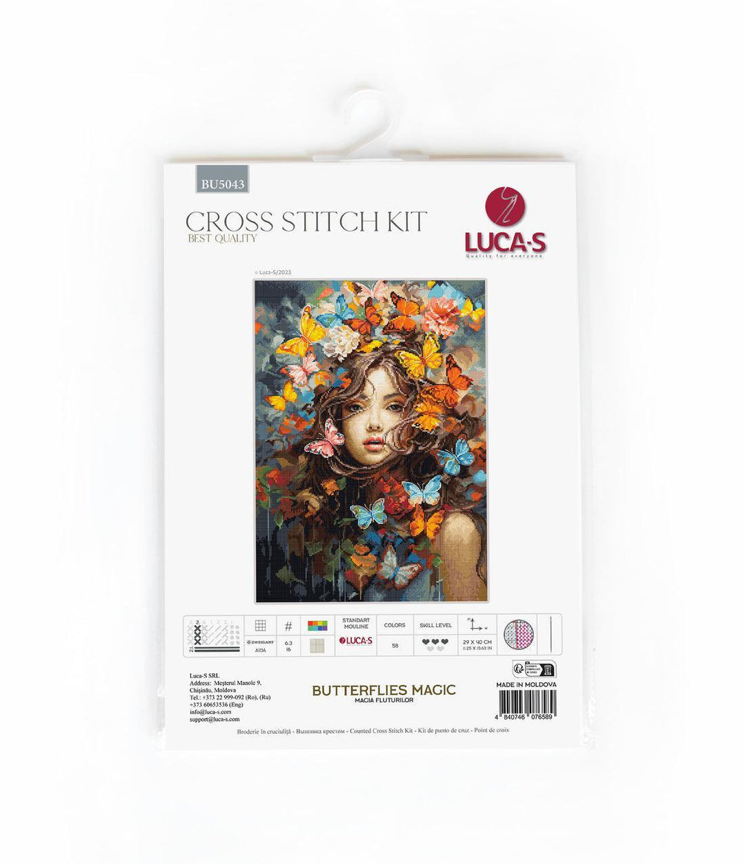 Butterflies Magic BU5043L Counted Cross-Stitch Kit