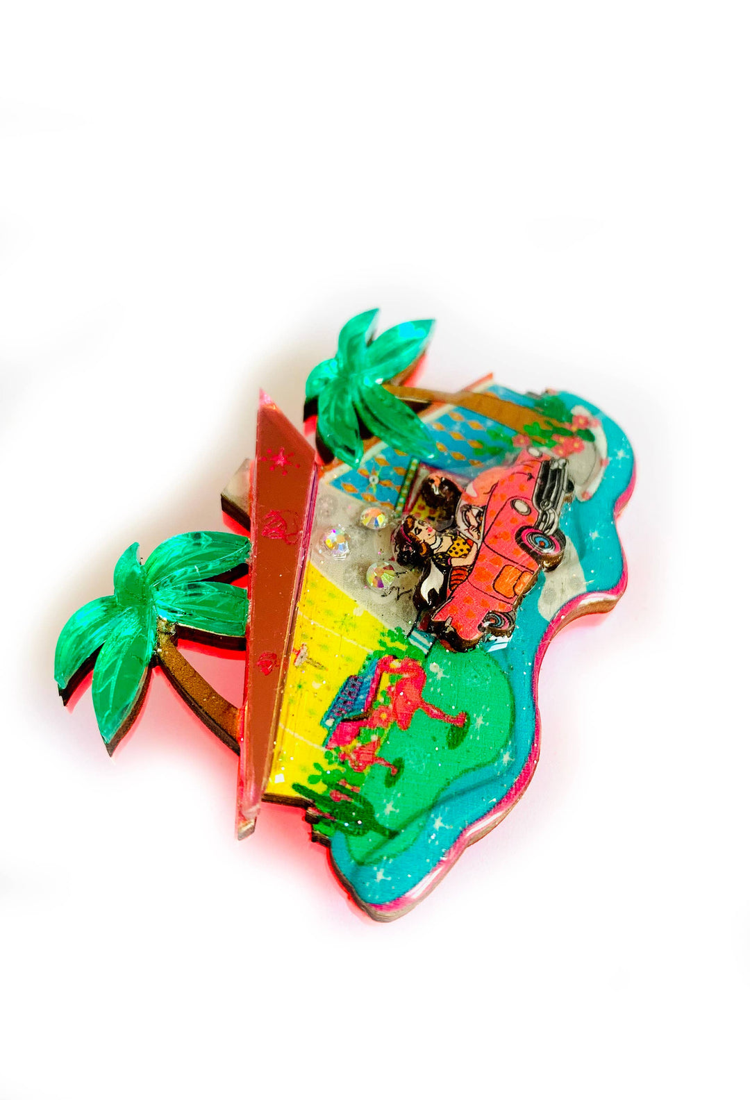 Mid Century Palm Springs House Brooch by Rosie Rose Parker