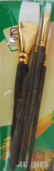 Kolos Set of paint brushes 7062. Synthetic Round/Flat. 2/2pc.