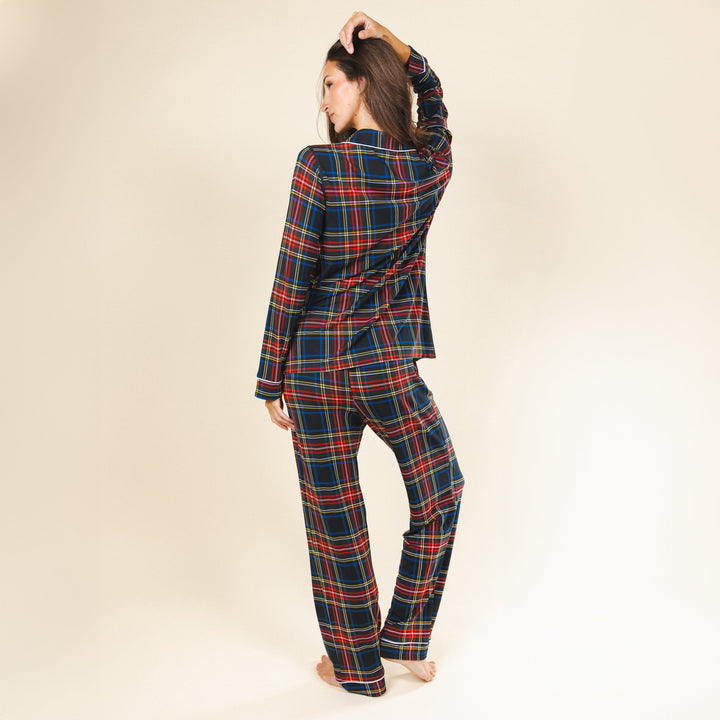 The Cappuccino | Holiday Tartan Plaid Super Stupid-Soft™ Women’s Long Sleeve Pajama Set