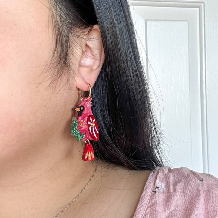 Cardinal Earrings 1