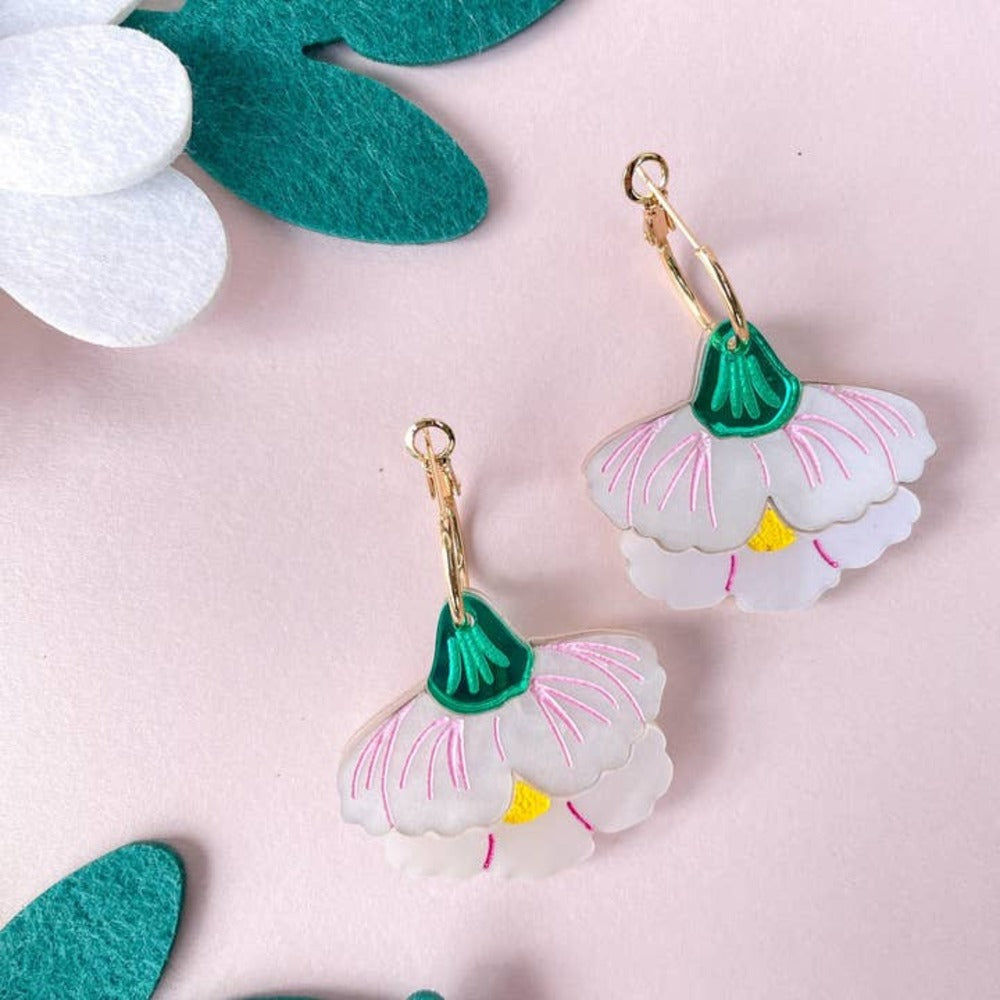 Carnation Handmade Acrylic Dangle Earrings 3