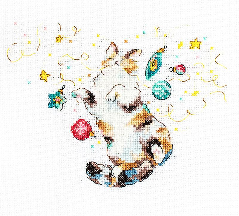 Cat's Happiness L8812 Counted Cross Stitch Kit