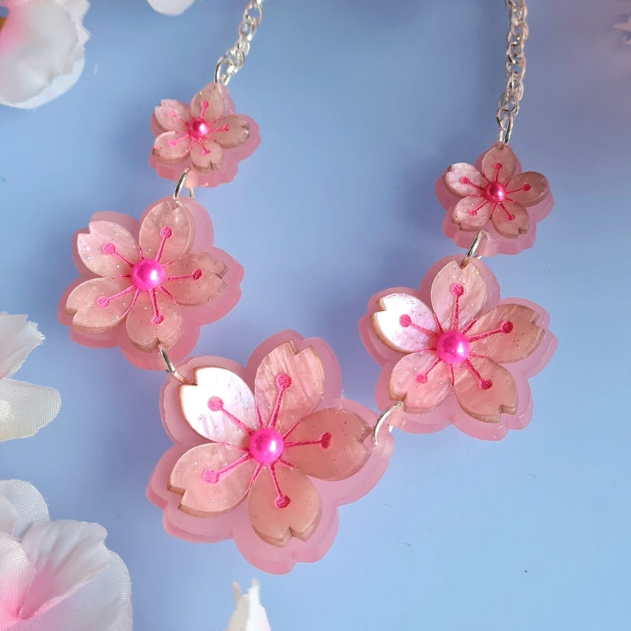 Cherry Blossom Charm Necklace - Pre Order