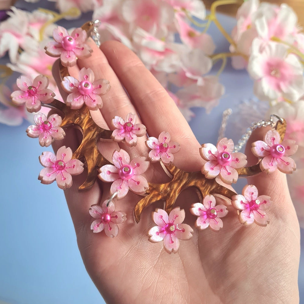Cherry Blossom Statement Necklace - Pre Order by Cherryloco Jewellery 2