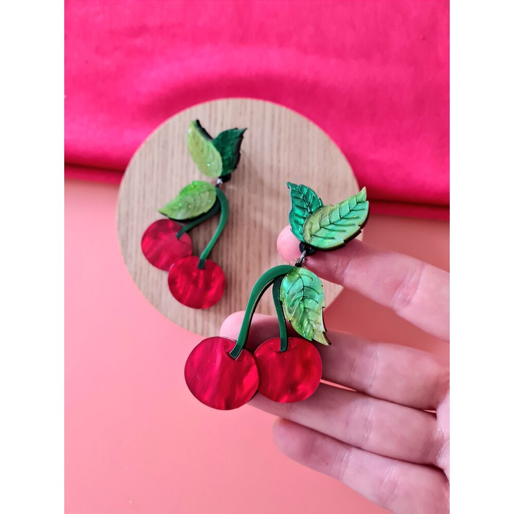 Cherry Dangle Earrings by Cherryloco Jewellery 1