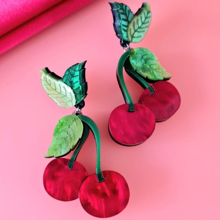 Cherry Dangle Earrings by Cherryloco Jewellery 2