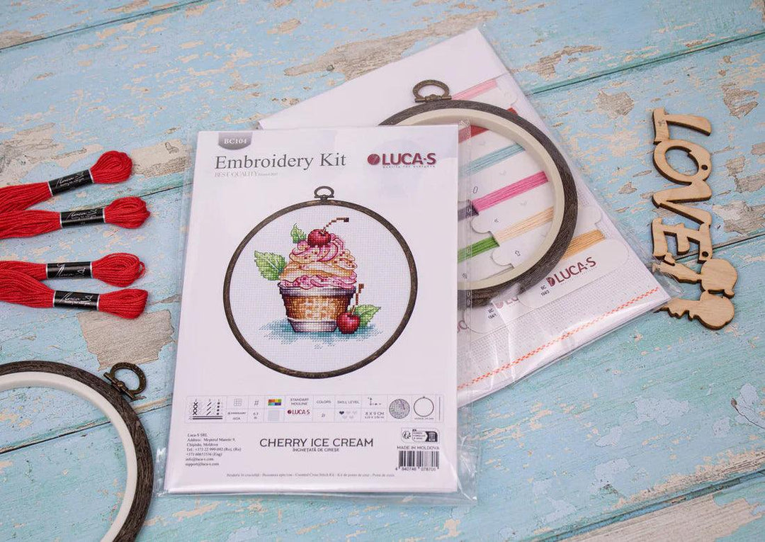 Cherry Ice Cream BC104L Counted Cross-Stitch Kit