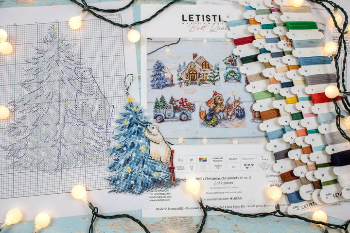 Christmas Ornaments Kit L8051 Counted Cross Stitch Kit