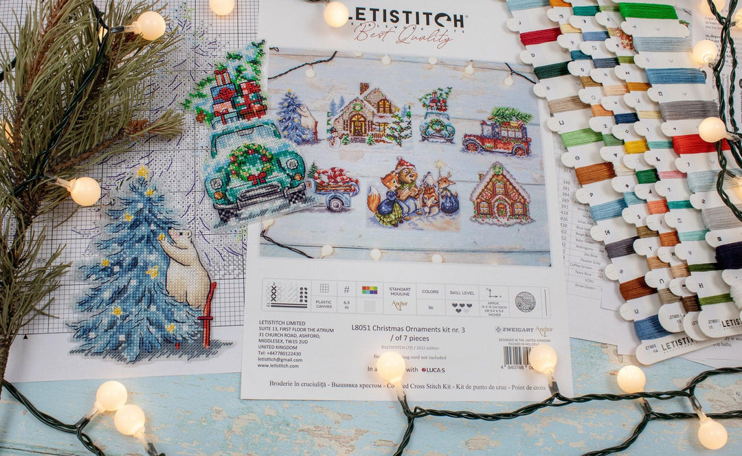 Christmas Ornaments Kit L8051 Counted Cross Stitch Kit