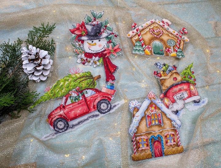 Christmas Ornaments Kit L8055 Counted Cross Stitch Kit