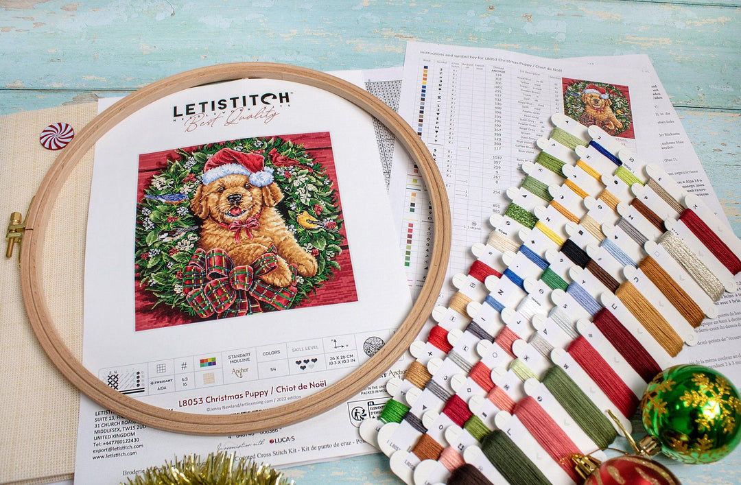 Christmas Puppy L8053 Counted Cross Stitch Kit