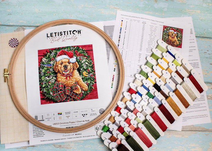 Christmas Puppy L8053 Counted Cross Stitch Kit
