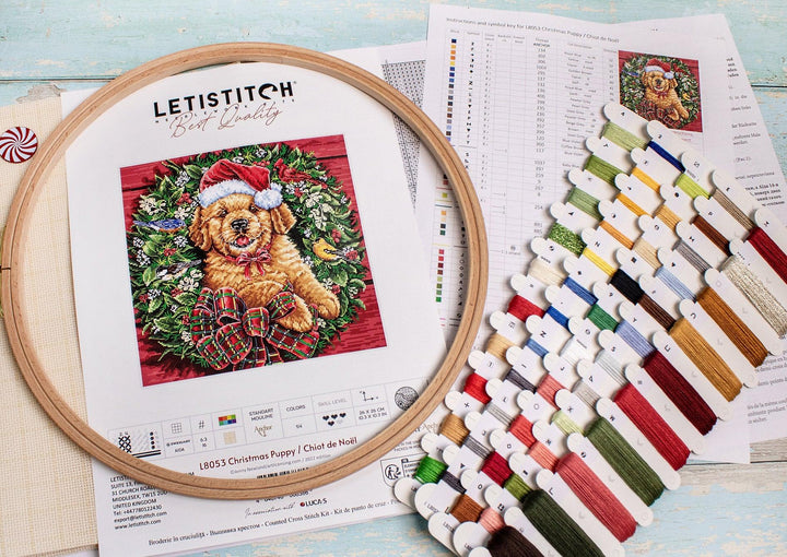 Christmas Puppy L8053 Counted Cross Stitch Kit