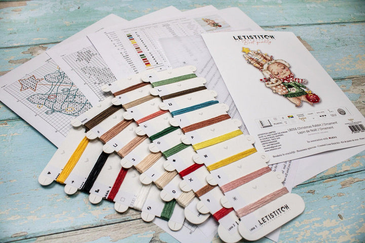 Christmas Rabbit/Ornament L8056 Counted Cross Stitch Kit