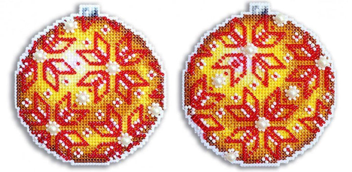 Christmas Tree Decoration - Amber SR-168 Plastic Canvas Counted Cross Stitch Kit