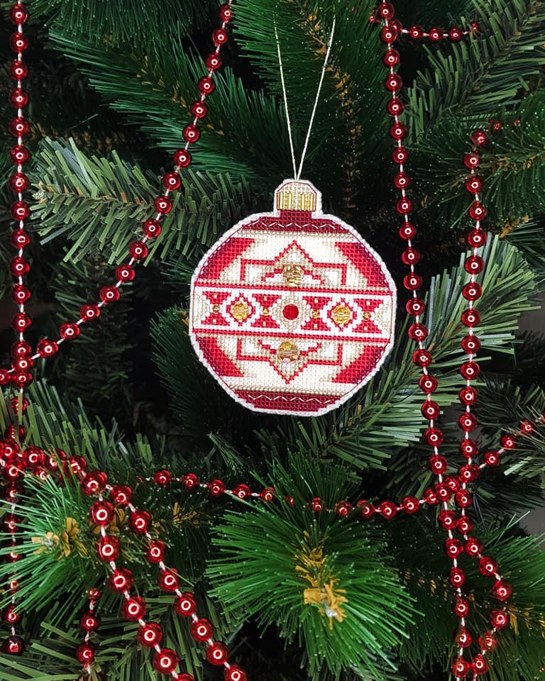 Christmas tree toy. Plastic Canvas Cross-stitch kit T-09C