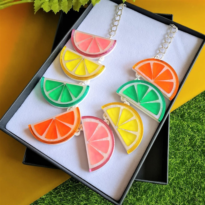 Citrus Fruit Slice Charm Necklace 2