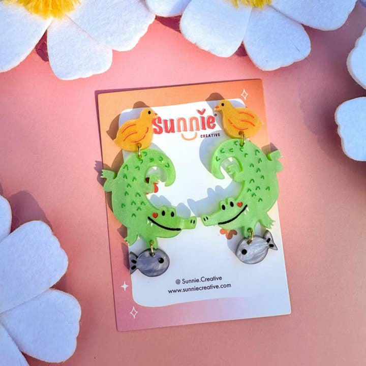 Coco the Crocodile Earrings 2