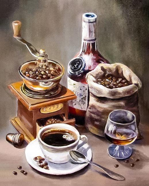 Coffee Time CS2553 7.9 x 7.9 inches Crafting Spark Diiamond Painting Kit