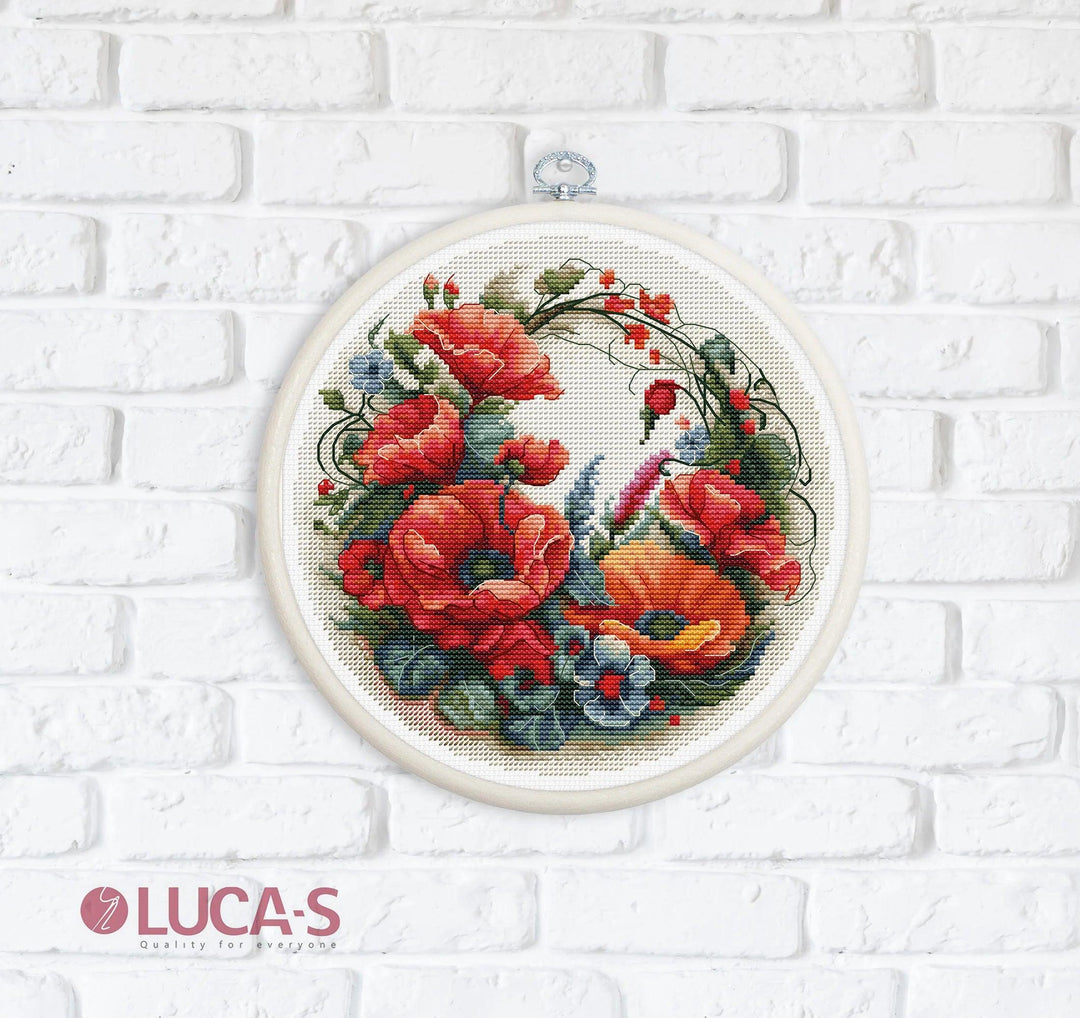 Composition With Poppies BC209l Counted Cross-Stitch Kit