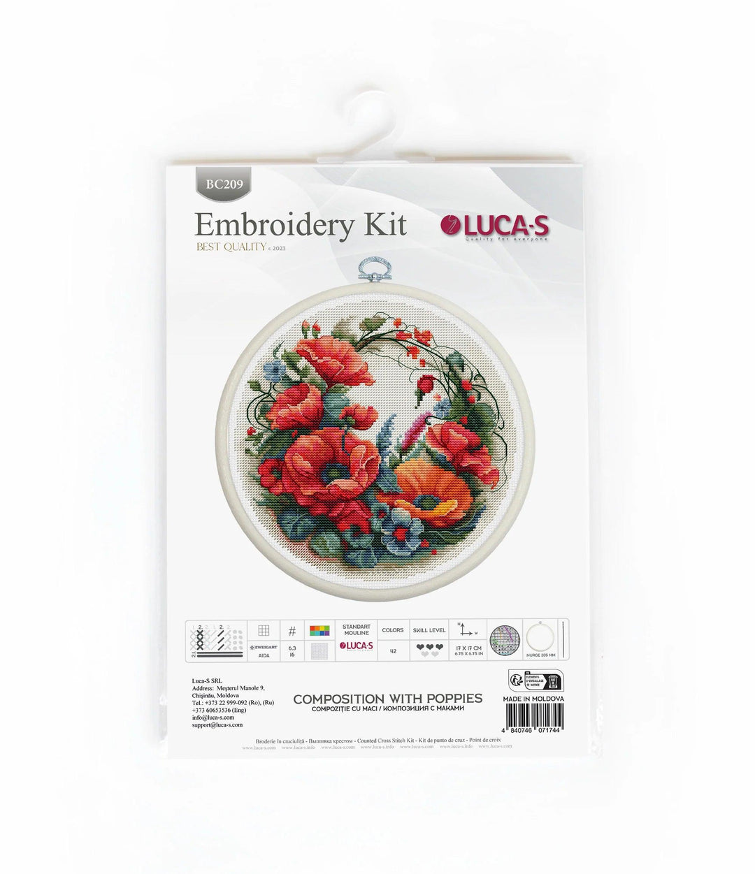 Composition With Poppies BC209l Counted Cross-Stitch Kit
