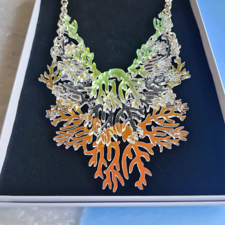 Cosmic Rainbow Seaweed Seagrass Charm Necklace by Cherryloco Jewellery 3