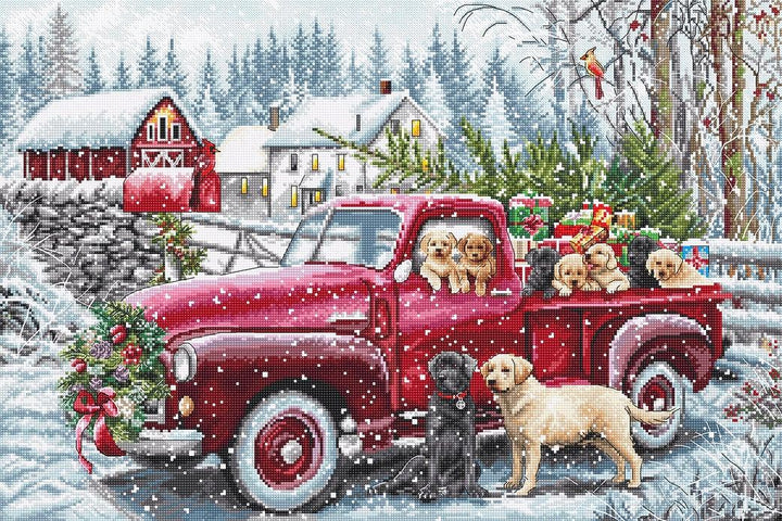Counted Cross Stitch Kit Christmas delivery L8014