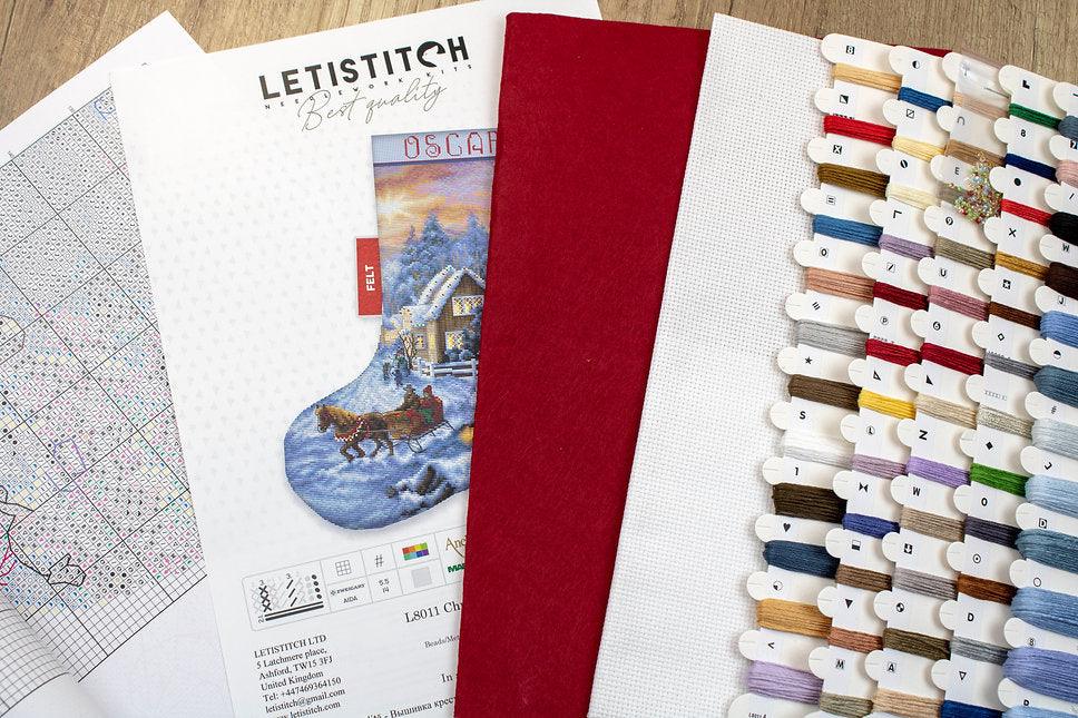 Counted Cross Stitch Kit Christmas Eve Stocking L8011