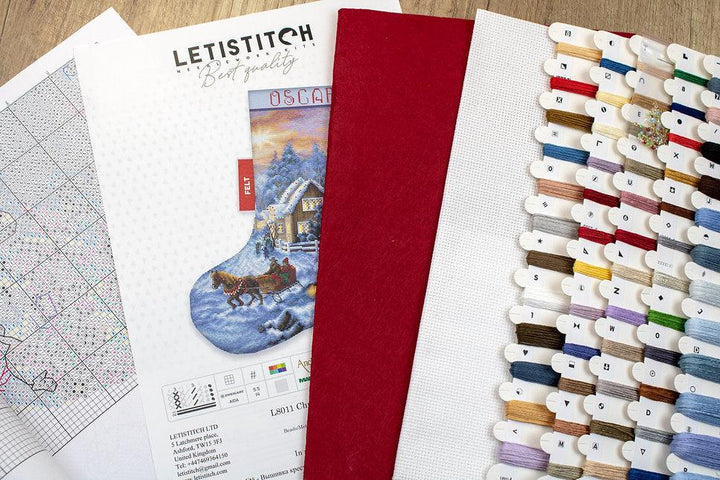 Counted Cross Stitch Kit Christmas Eve Stocking L8011