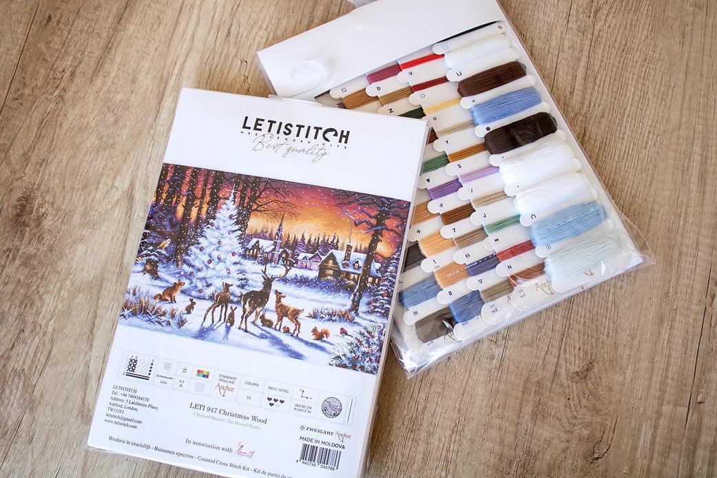 Counted Cross Stitch Kit Christmas Wood Leti947