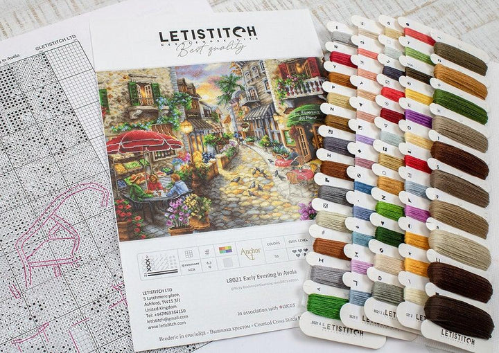 Counted Cross Stitch Kit Early Evening in Avola L8021