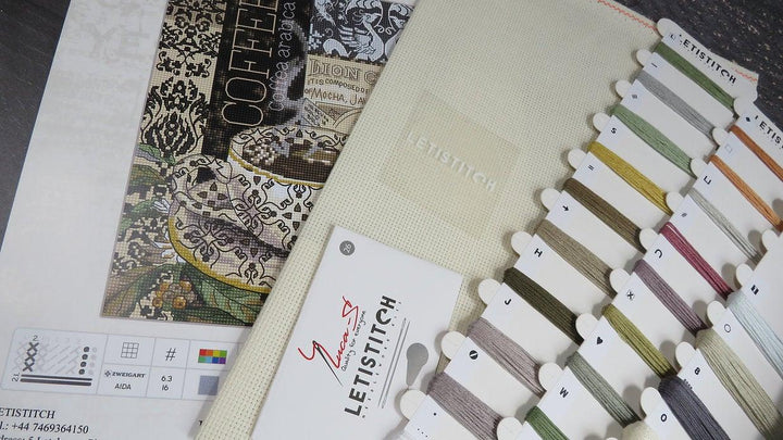 Counted Cross Stitch Kit Lion Coffee B Leti993