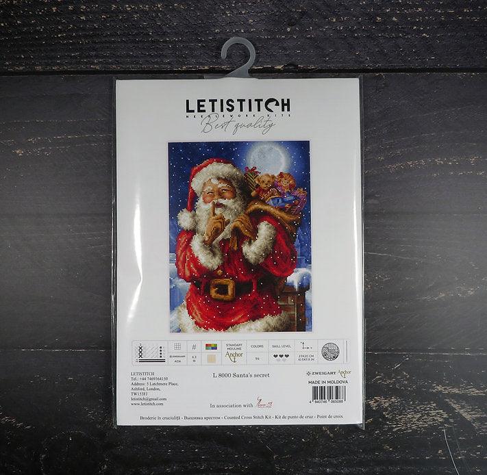 Counted Cross Stitch Kit Santa Christmas secret L8000