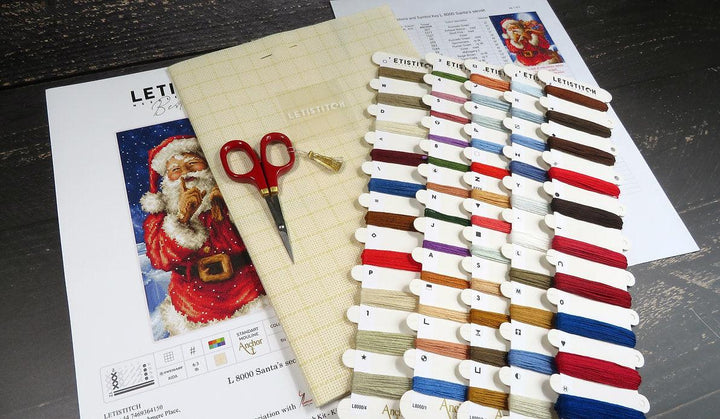 Counted Cross Stitch Kit Santa Christmas secret L8000