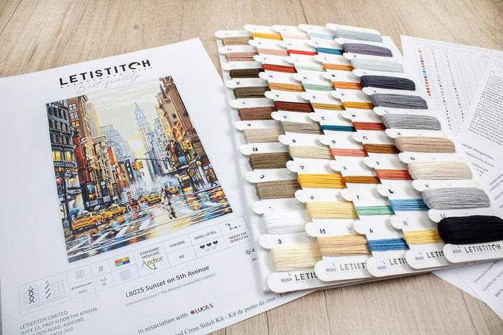 Counted Cross Stitch Kit Sunset on 5th Avenue L8025