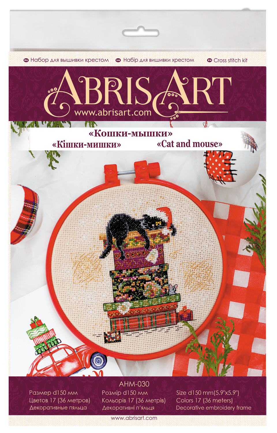 Cross stitch kit Cat and mouse AHM-030